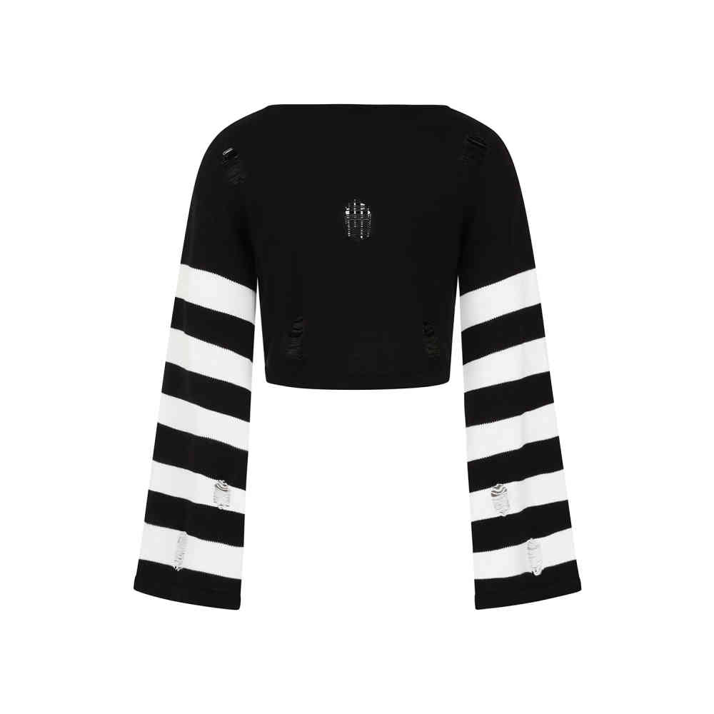 Banned - Vespera Knitted Pull en tricot - Noir/Blanc